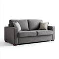 2-Sitzer Sofa Grau 180 x 90 x 85 cm mit Polyesterbezug rechteckig