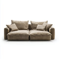 2-Sitzer Sofa Taupe 220 x 100 x 88 cm Polyester Chenille Rechteckig