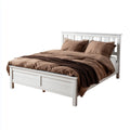 Doppelbett Bettgestell Weiß 160 x 200 cm Kiefer Massivholz Rechteckig